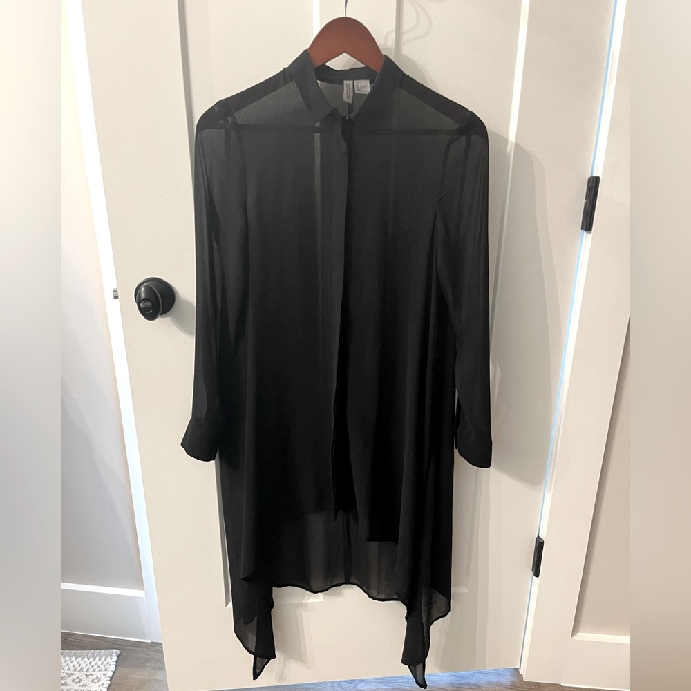H&M Divided Grey long button up blouse